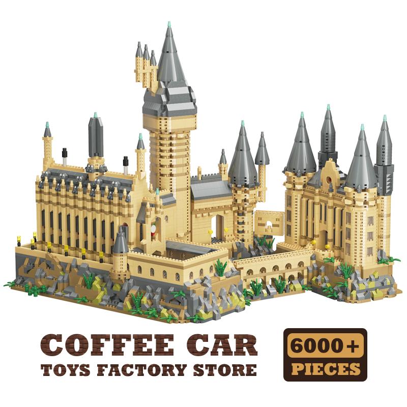 Non-Toxic Creative Magic School Model Diamond Bricks Sets Medieval Castle Moc Building Blocks Diy Plastic Toys Adult Kids Christmas Gifts