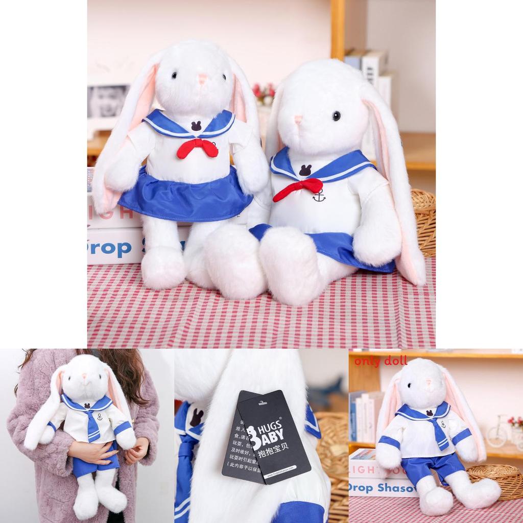 Cute Sailor Suit Cartoon Rabbit Plush Doll Toy For Kids Gift And Home Decor