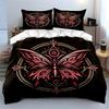 "Butterfly Mandala Art Decoration Set" Bedding Set with 1 Duvet Cover 2 Pillowcases Single Double King Queen, Gift