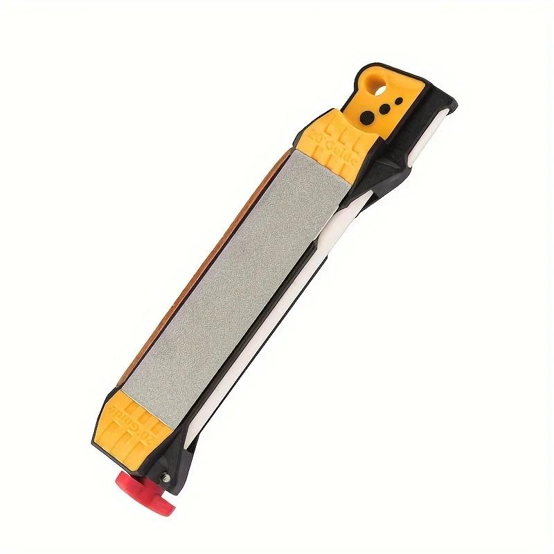 

1 шт., бытовой точильный камень, кухонная многофункциональная точилка, уличная быстрая точилка, ручная точилка, кухонные инструменты L жёлтый