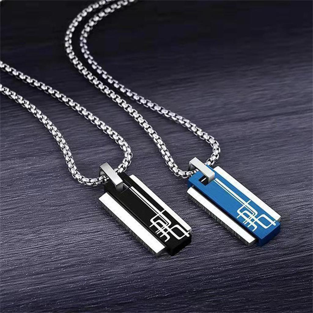 Edelstahl Herren Halskette - Trendiges Accessoire, Nischen Anhänger, Hip und Einzigartiges Design