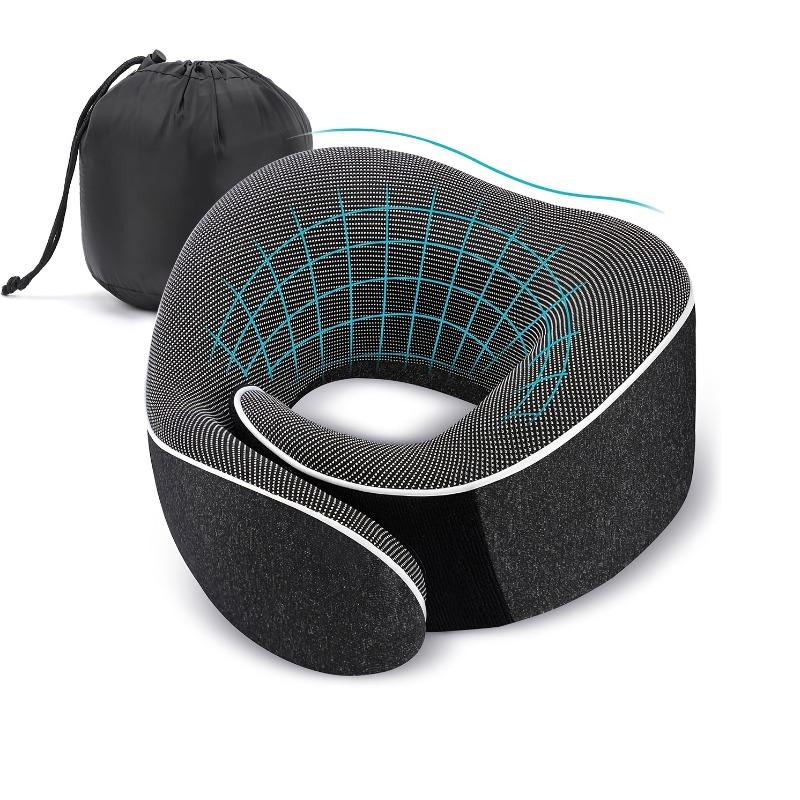 

Ergonomic Portable Travel Pillow Neck Support Cervical Pillow for Airplane Car Office - Comfortable Headrest for Long Trips чёрный