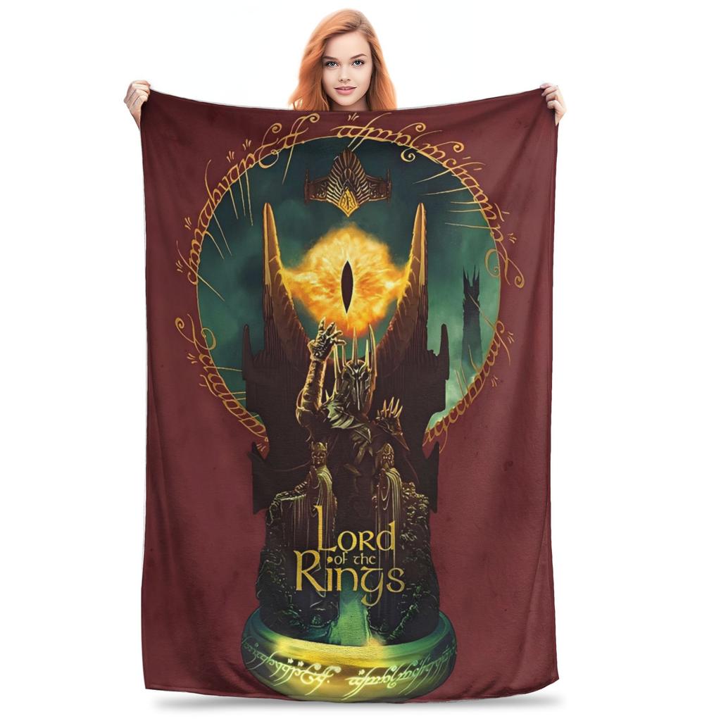 L-Lords Of The R-Rings Warm Soft Blankets Students Plush Throw Blanket Novelty Bedroom Flannel Bedspread Sofa Bed Cover