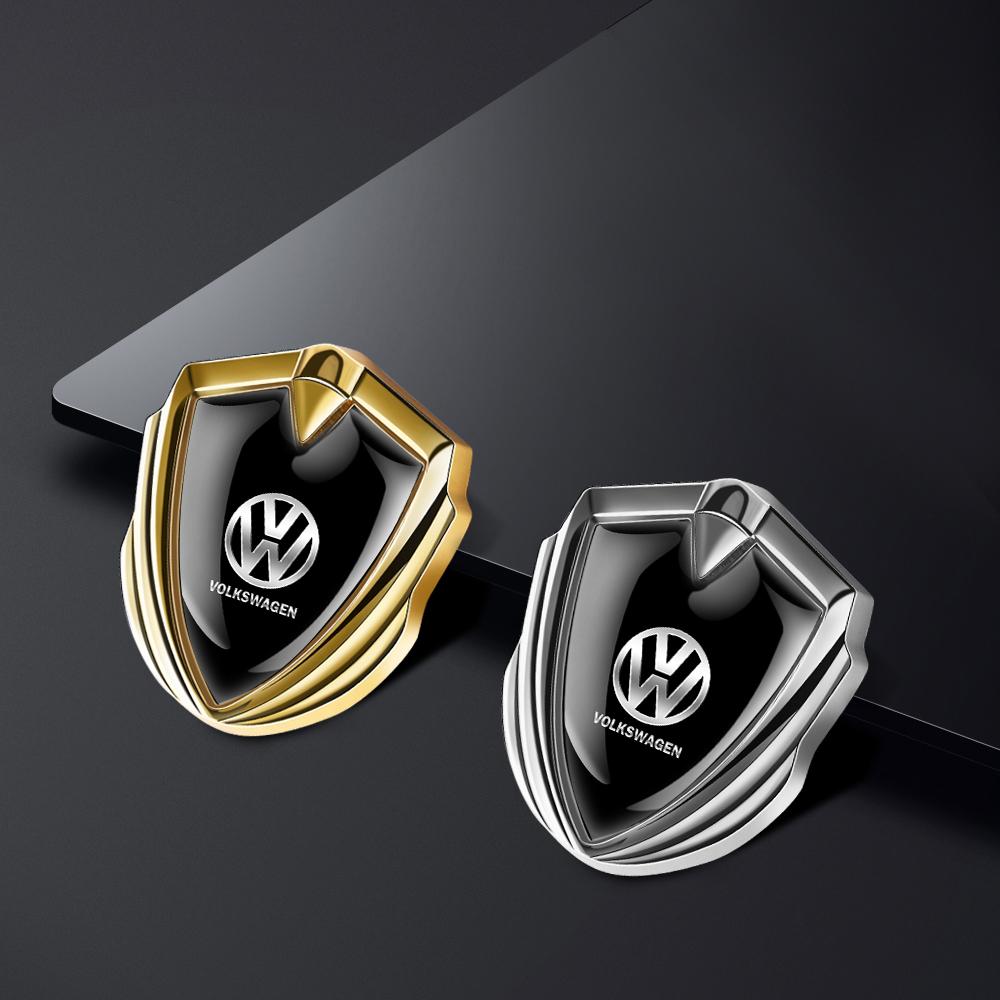 1pc 3D Metal Shield Car Side Fender Emblem Badge Sticker for VW Jetta Golf Beetle CC GTI R32 MK4 MK7 MK7.5 Auto Accessories Nh8