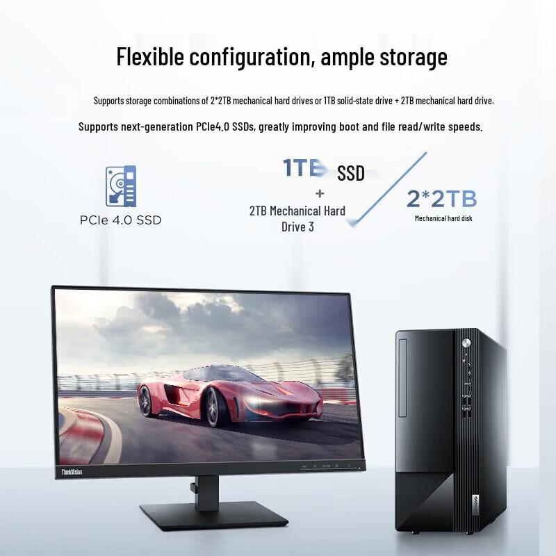 Lenovo Yangtian M460 Business Desktop with 23.8" Monitor (CN version)