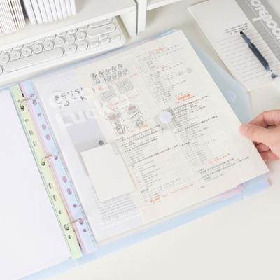 Loose Leaf A4 File Folder Detachable Transparent Exam Paper Storage Bag Students Stationery Office Storage Booklet Students