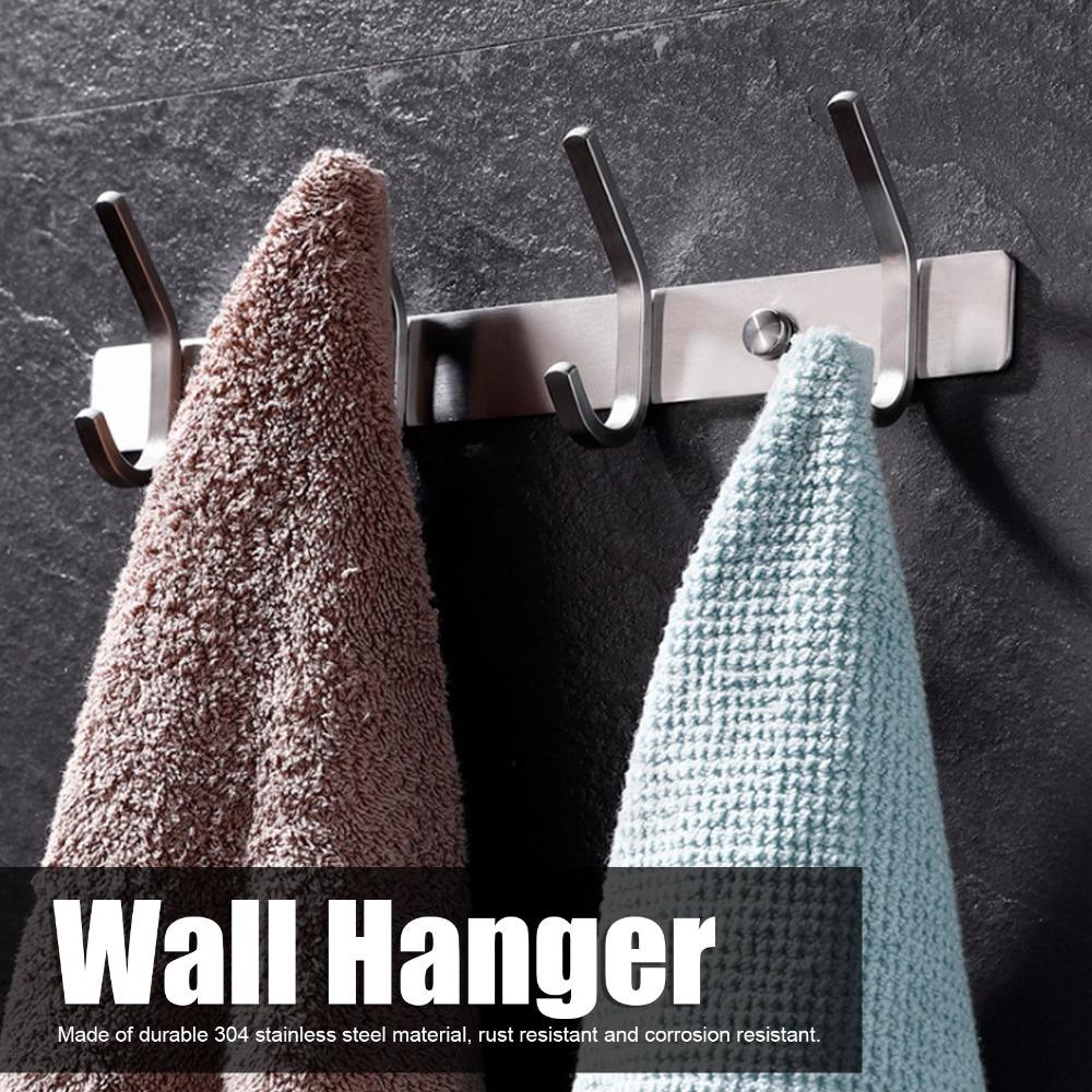Stainless Steel Coat Hook Silver Coat Hanger Practical Towel Rack  Home Office