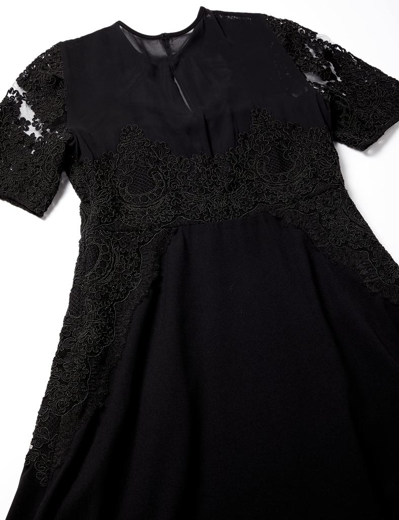 Lace Embroidery Dress CWFO195041 BLK Japan 36 To Japanese Size [Selford] Women's (equivalent 7)