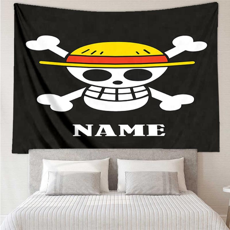 Custom Name One Piece Print Tapestry, Backdrop, Easy Setup, Ideal for Bedroom, Office & Living Room, with Aesthetic Wall Hanging Decor.