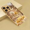 Crystal Golden Horse Pearl Ingot Metallic Paint Glass Phone Case For iPhone 17 16 15 14 13 12 11 Pro Max Plus 17 Air 16E Cover
