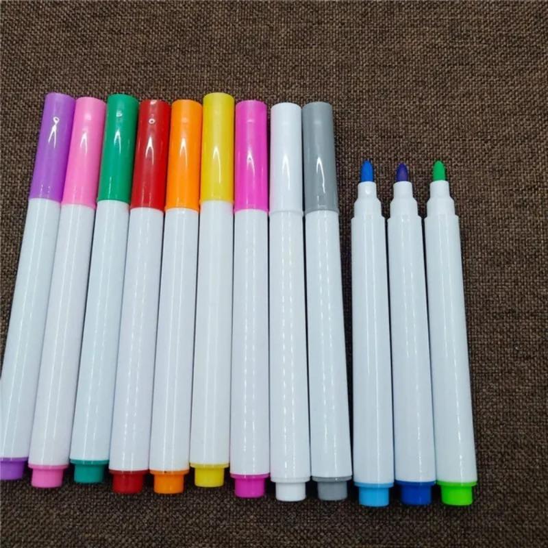 12 Colors Liquid Chalk Pens Blackboard Erasable Non-Dust Chalk Removable Marker Pen Graffiti Drawing Pen Stationery for Kids