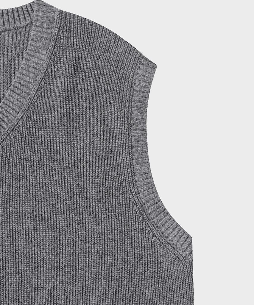 TAILDERN Gould Cotton Wool Knit Vest Gray