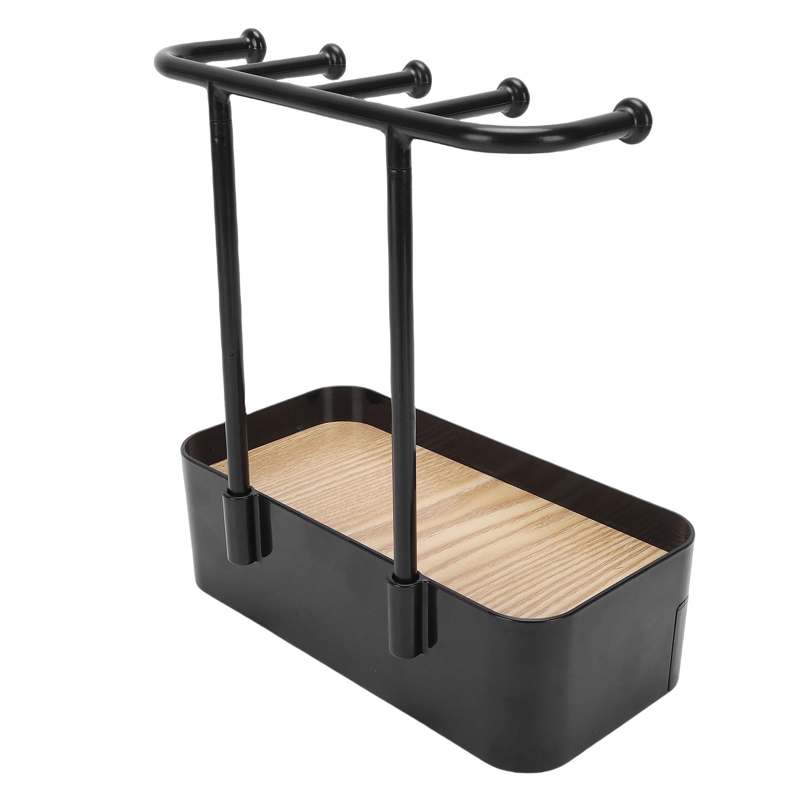 Jewelry   with Draw  and Wooden Tray Necklace Bracelet Earring Watch Display Tray Hook