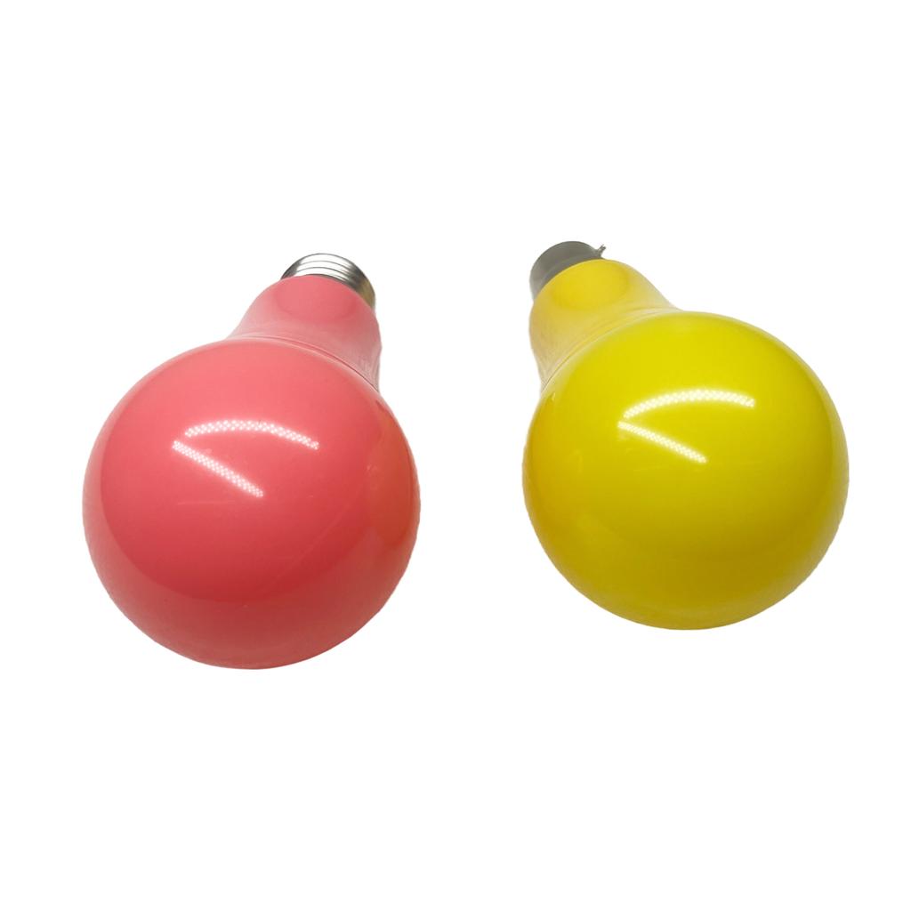 Farbige LED-Glühbirnen A65 5W Globusleuchten E27 Fassung B22 7 Farben Weiß 110V 220V 240V Kunststoffbirne Dekorativ für Wohnzimmer