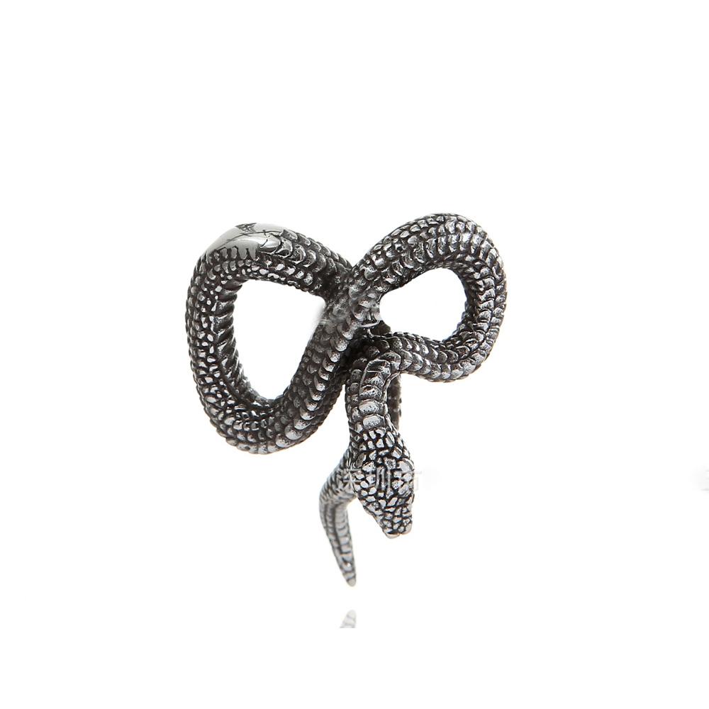 Vintage 316L Stainless Steel Snake Pendant Necklace Punk Hip Hop Biker Long Snake Necklace Men Jewelry Gift