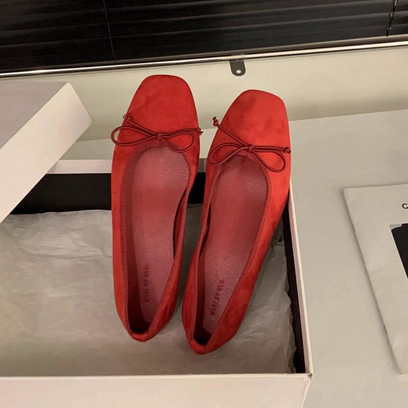 Mode SUOJIALUN Frühling Neue Marke Damen Flats Mode Runde Zehe Flach Slipper Ballerinas Schuhe Weicher Flacher Absatz Outdoor Bootsschuh