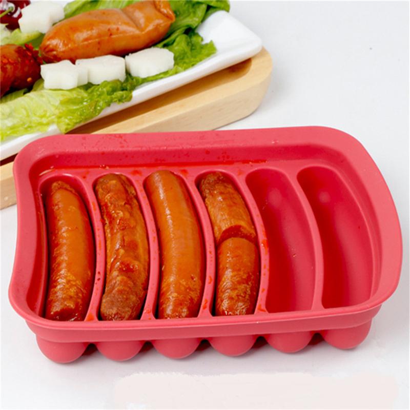 Sausage MakerSausage Silicone Mold DIY Hot Dog Handmade Ham Sausage 6 In 1 Making and Refrigerated Hot Dog (holiday Best Gift)