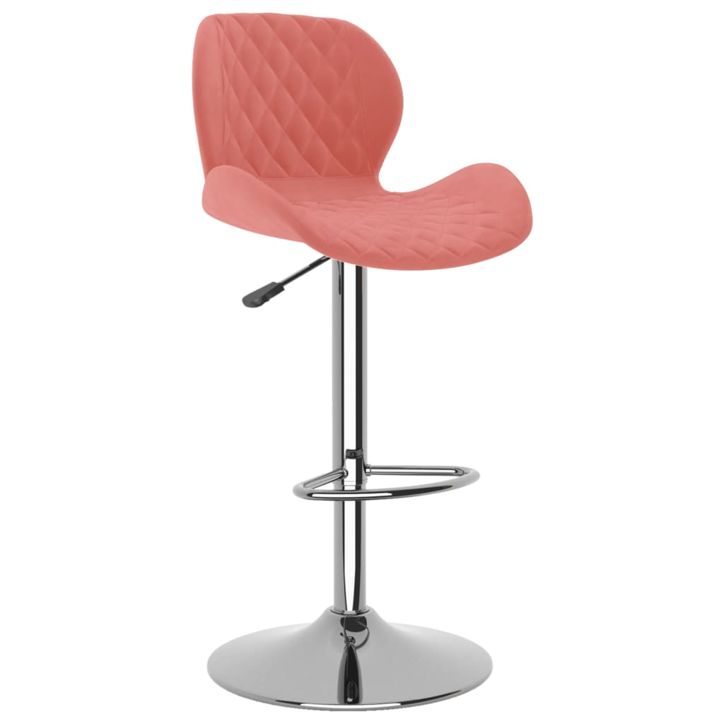 Bar Stool 2 Pcs. Pink Velvet