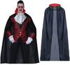 Czarna Długa Peleryna Diabła Wampira Nietoperza Halloween Karnawał 140Cm