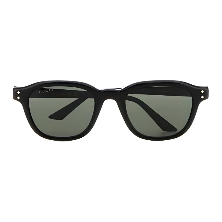 Gucci Logo Design Acetate Square Sunglasses Men's Black