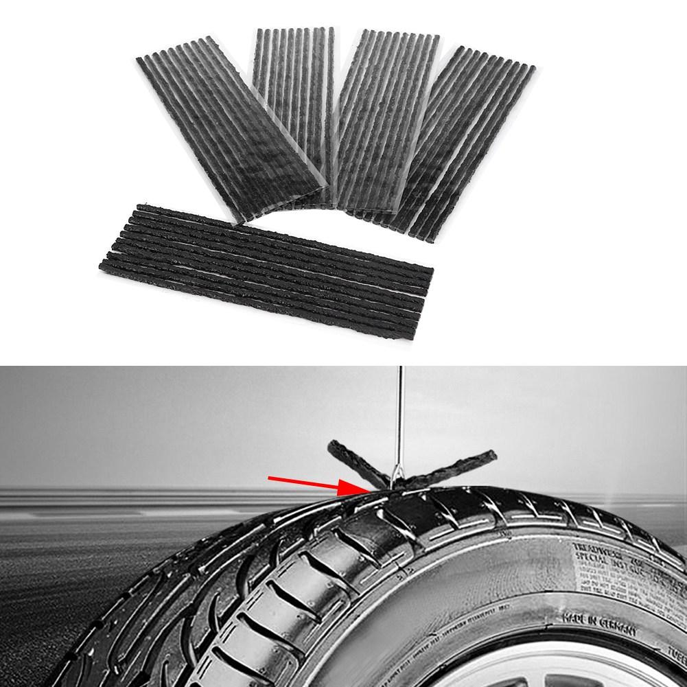 50Pcs 3.5mm Black Tire Tyre Puncture Plug Seal Repair Tool Kit Car Tubeless Puncture Tire Repair Strip Auto Motorcycle