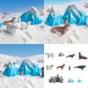 Lebensecht Aquarien Eisberg Dekoration Figurenset mit Eisberg und Pinguinen Landschaft Aquarien Ornament
