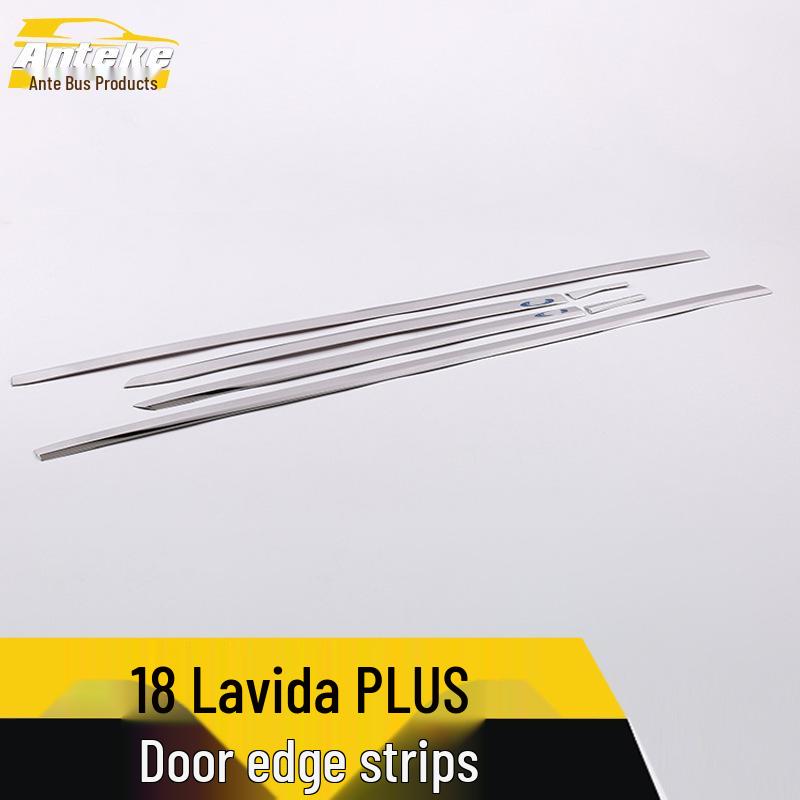 Fits 18 Lavida models: Door Edge and Bumper Trim with Anti-Scratch Bright Strips