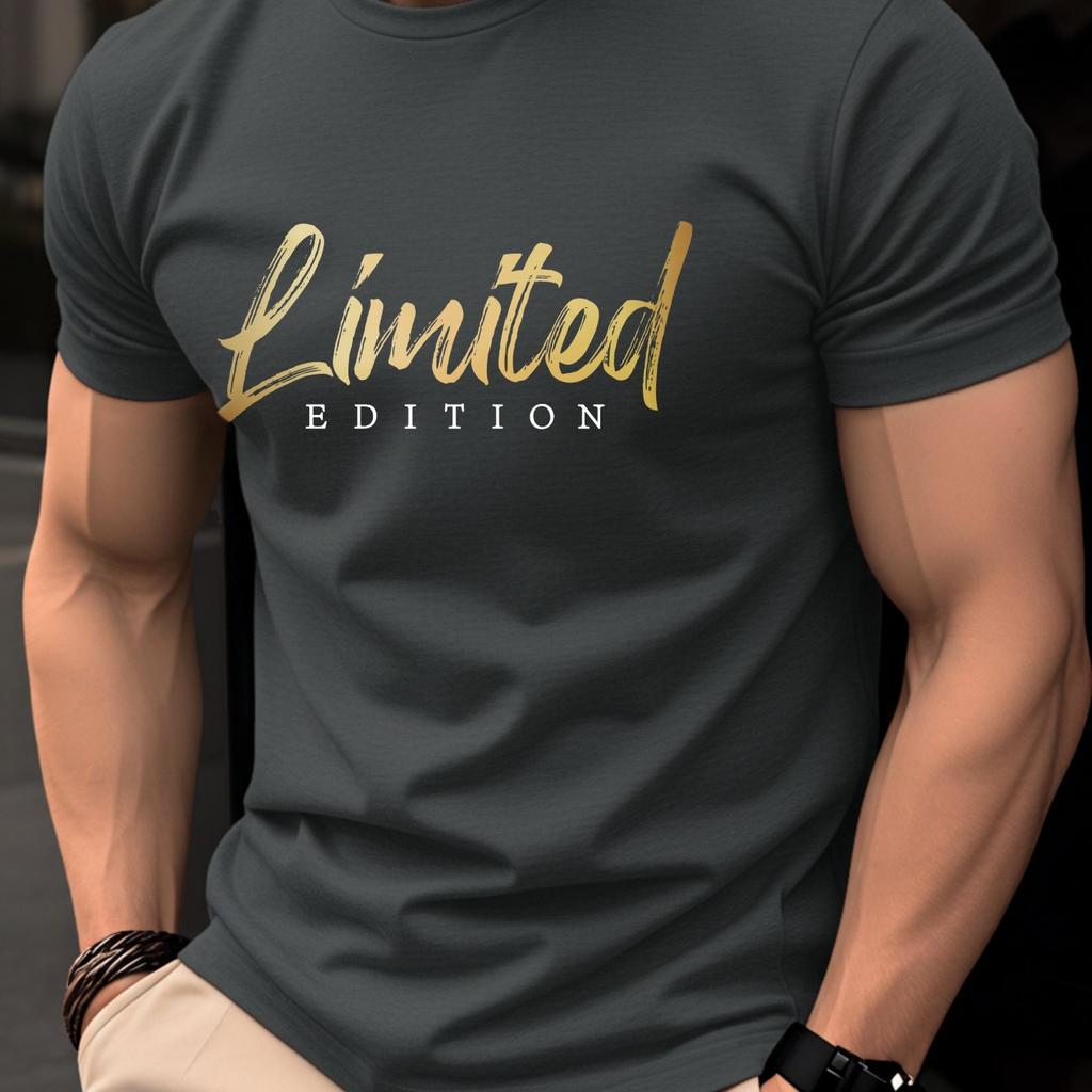 Mens Classic Basic Short Sleeve T Shirt, Everyday Casual Crew Neck Tops, Regular Fit Essential Tee for Work Outdoor Commute Wear