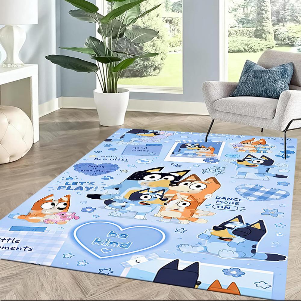 Lovely Bluey Square rugs are a great choice for living rooms, bedrooms, home décor, and as gifts