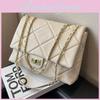 Chic Women's Shoulder Bag 2024 Latest Winter Fashion Crossbody Bag Chain Grid Trendy