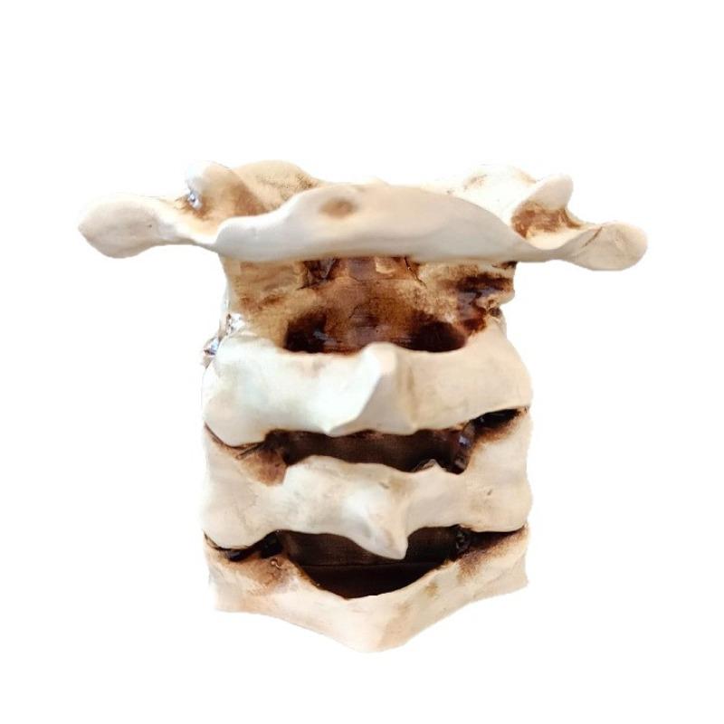 

Vertebra Shaped Tabletop Decor Resin Floral Insert Ornament Sleek Contemporary Art Craft Fashionable Desktop Ornament for Home