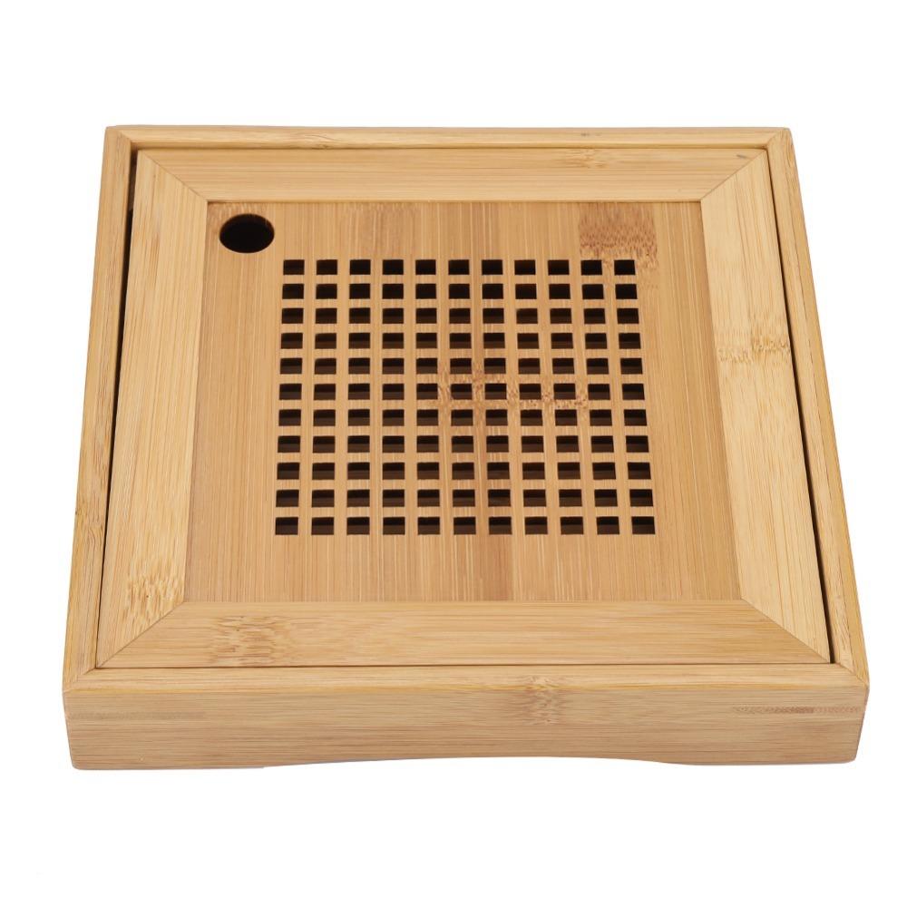 

Square Design Kongfu Tea Tray Mini Size Wooden Material Wooden Tea Tray Traditional Chinese Style Chinese Teacup Tray светло-серый