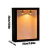 DIY Mini Museum Silhouette Box, 3D Photo Frame Display Box, comes with 8 gold mini photo frames and figure statues, mini figure
