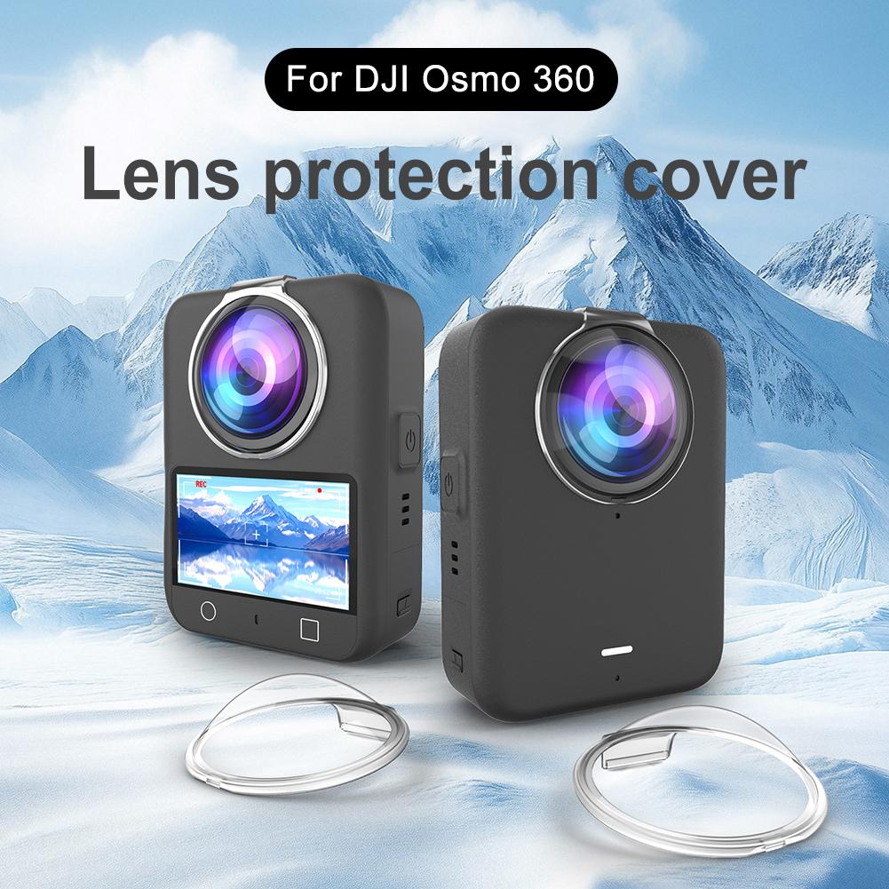 For DJI Osmo 360 Action Camera Lens Guard Wear Resist Seamless Plastic Lens Cover Camera Lens PC Protector Lens Protect Sleeve