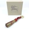 Used Good Quality BURBERRY Leather Tassel chaRM Keychain Tassel