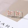 Korean Fashion Butterfly Rhinestone Stud Earrings - Elegant and Trendy