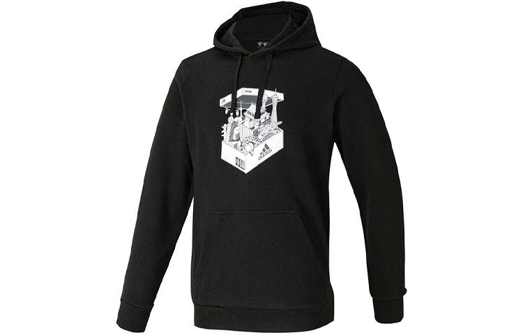 Adidas Sweatshirts Men s Black Hooded Moderate Regular GS7692 L