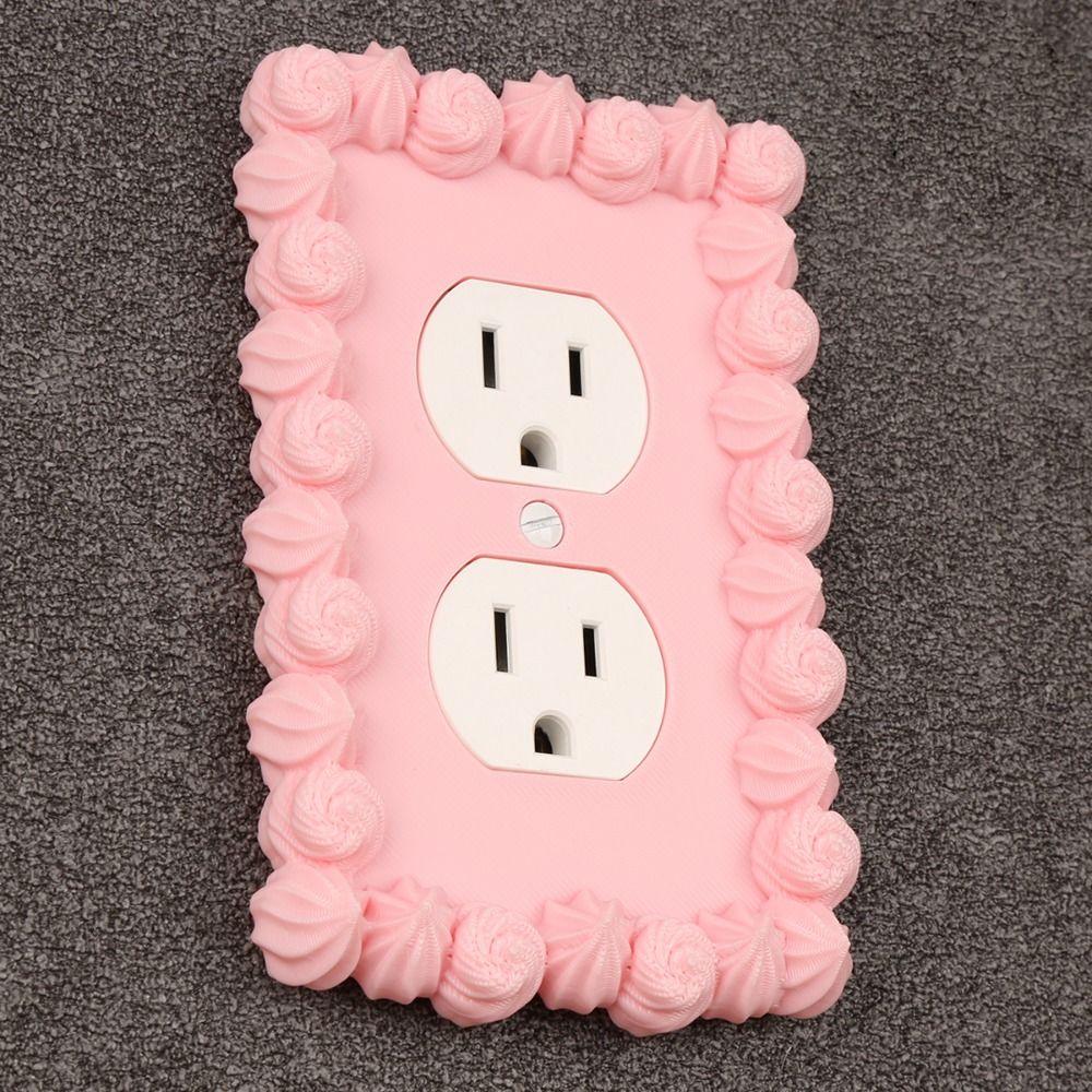 Cream Style Light Switch Cover Piping Texture Wall Plate Cover Decorative Wall Plate  Bedroom Decor