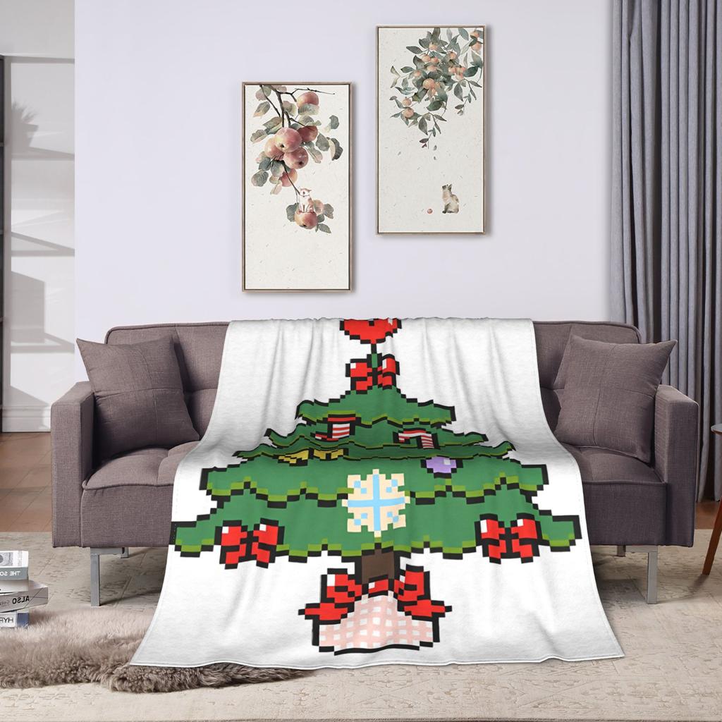 New Year Plaid & Pattern Plush Blanket Boy Girl  Flannel Throw Blanket For Couch Bed Super Soft Design Quality Bedspread Gift