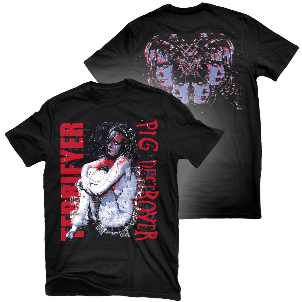 Jef Whitehead Design Pig Destroyer Rock Band Graphic Tee  Cotton Round Neck Casual Unisex Tshirt Summer Top