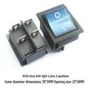 Rocker Power Reset Switch, 16A 250V, 4/6-Pin, 2/3-Position with Light, KCD4 Boat Shape