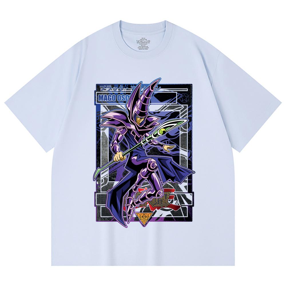 230 Gsm 100% Cotton Yu-Gi-Oh V5 Mago Oscuro Print Unisex Heavy Cotton T Shirt
