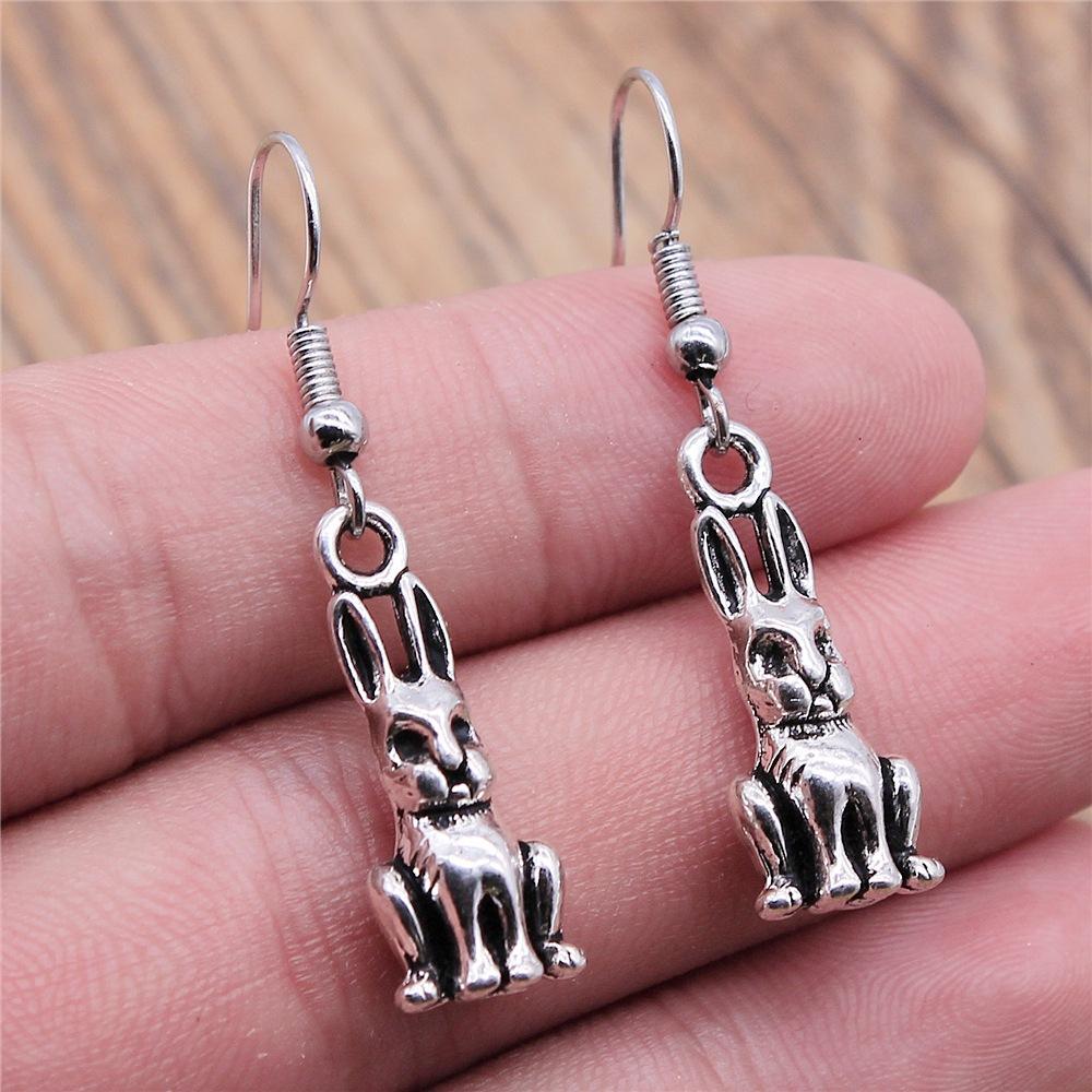 50 Styles Animal Pendant Dangle Earrings Drop Earrings Antique Silver Color Plated Unicorn Horse Elephant Snake Tiger Earrings