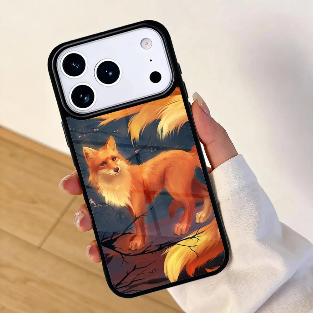 Anime Fox Mobile Phone Case for IPhone 17 AIR 16pro Max 15 14 13 12 11 Bumper Cover