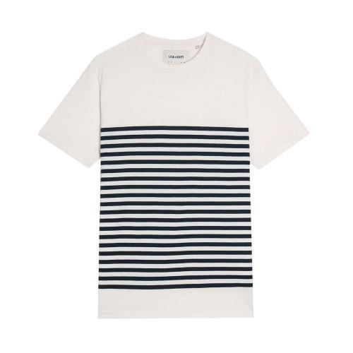 Lyle & Scott Mens Breton Stripe Linen Blend T-Shirt