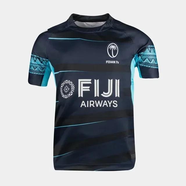 Men's Rugby T-shirt, Home Jersey, Fiji 7S, Round Neck Men's Top