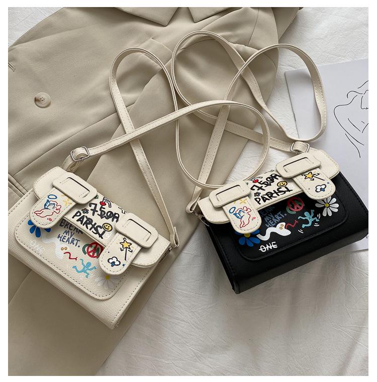 2023 Trendy Women's Colorblock Graffiti Crossbody Bag - Summer Fashion