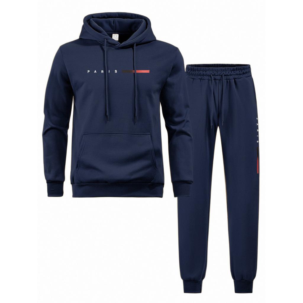 Men's Sweatshirt Suit Men's Solid Color Casual Sports Suit Sweatshirt Suit