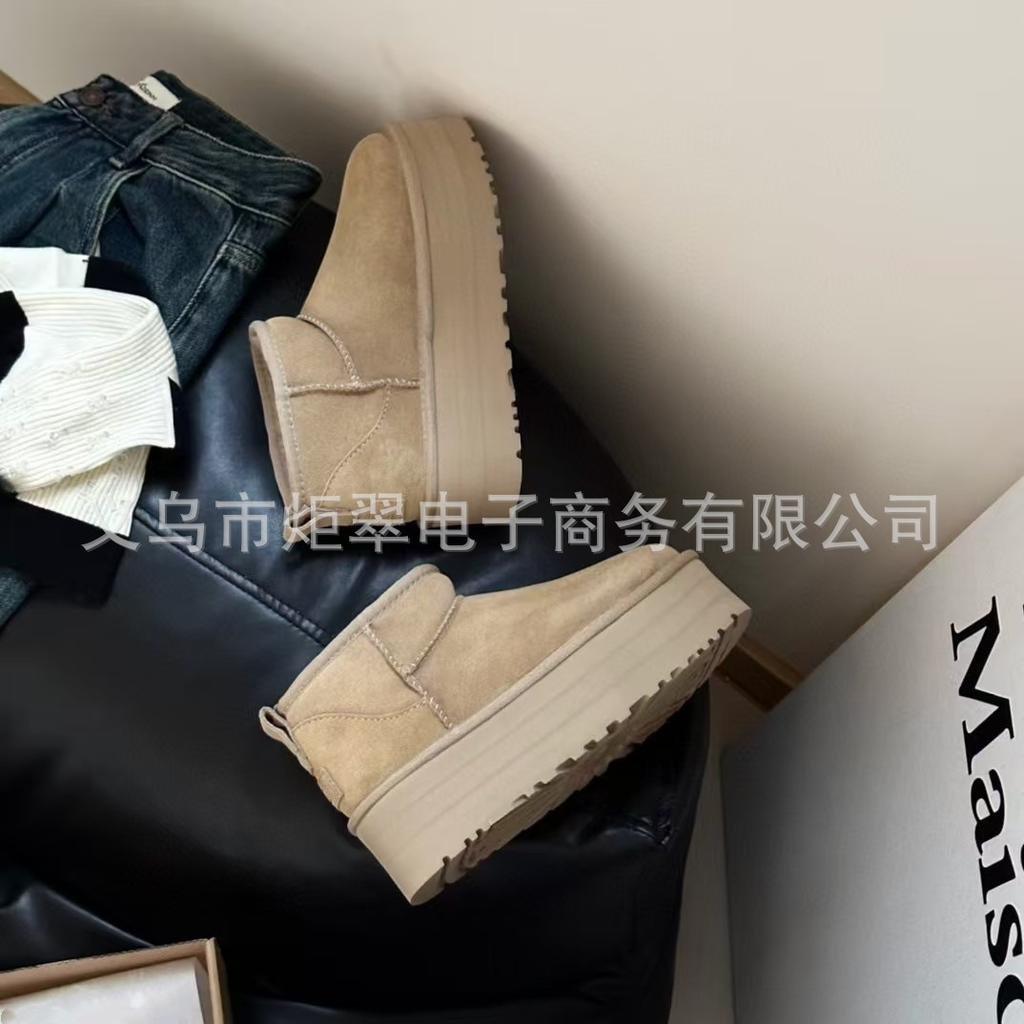 Sangpo snow boots female couple short boots new bread shoes winter velvet thickened thermal cotton