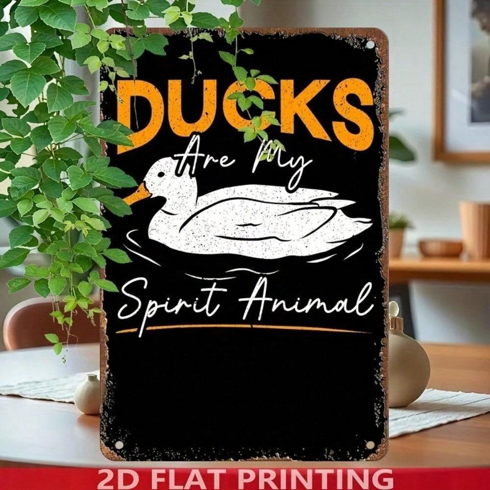 Vintage Duck Metal Poster 8x12 Inch Wall Art Kitchen Decor